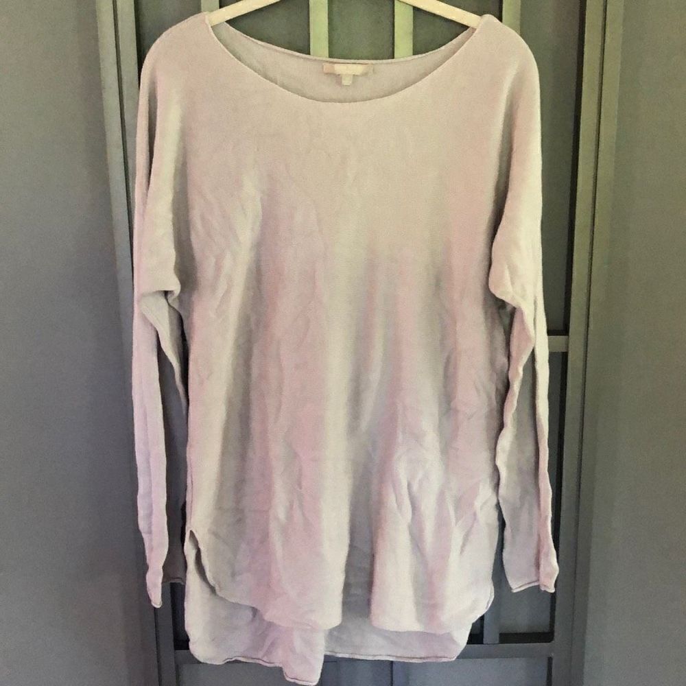 Joan Vass Light gray classic tunic sweater size M
